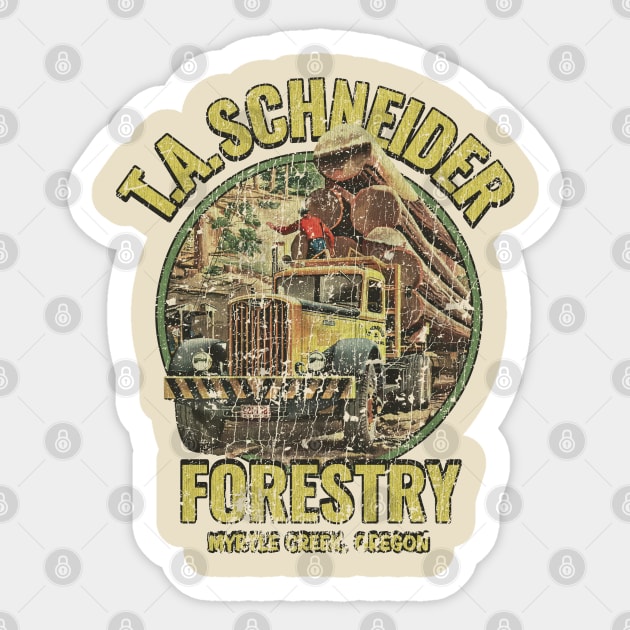 T.A. Schneider Forestry Sticker by JCD666